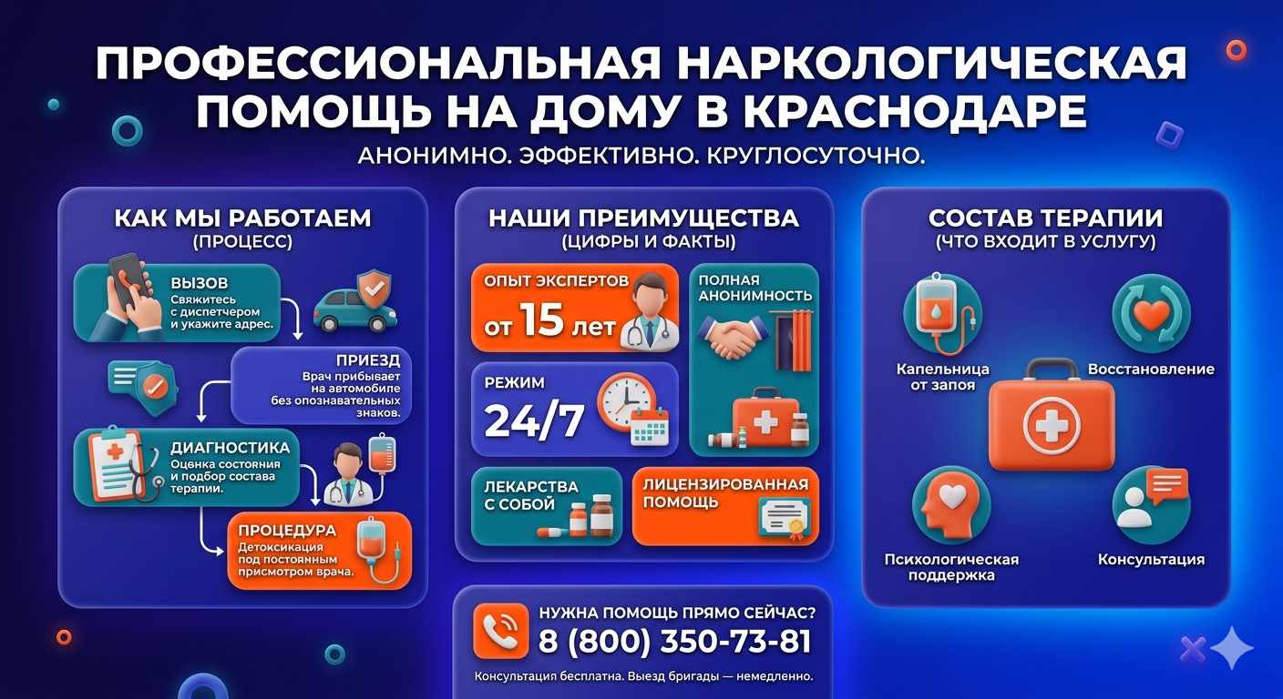Инфографика о принципах лечения алкоголизма на дому в Пудоже: этапы вызова нарколога, преимущества анонимной детоксикации и состав медицинской помощи.